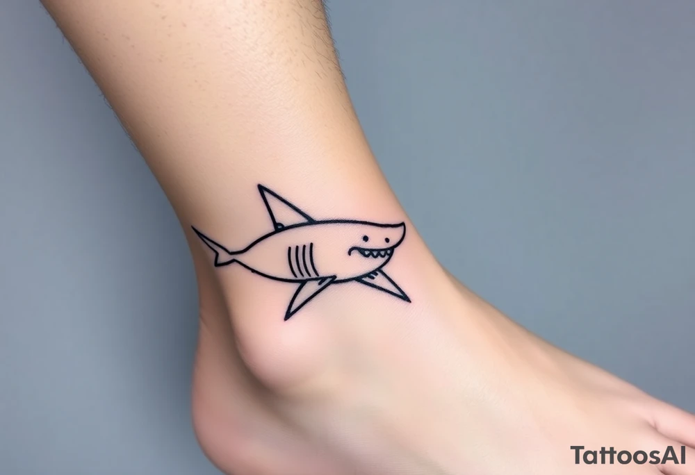 Trippy shark tattoo idea