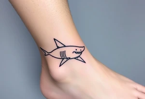 Trippy shark tattoo idea