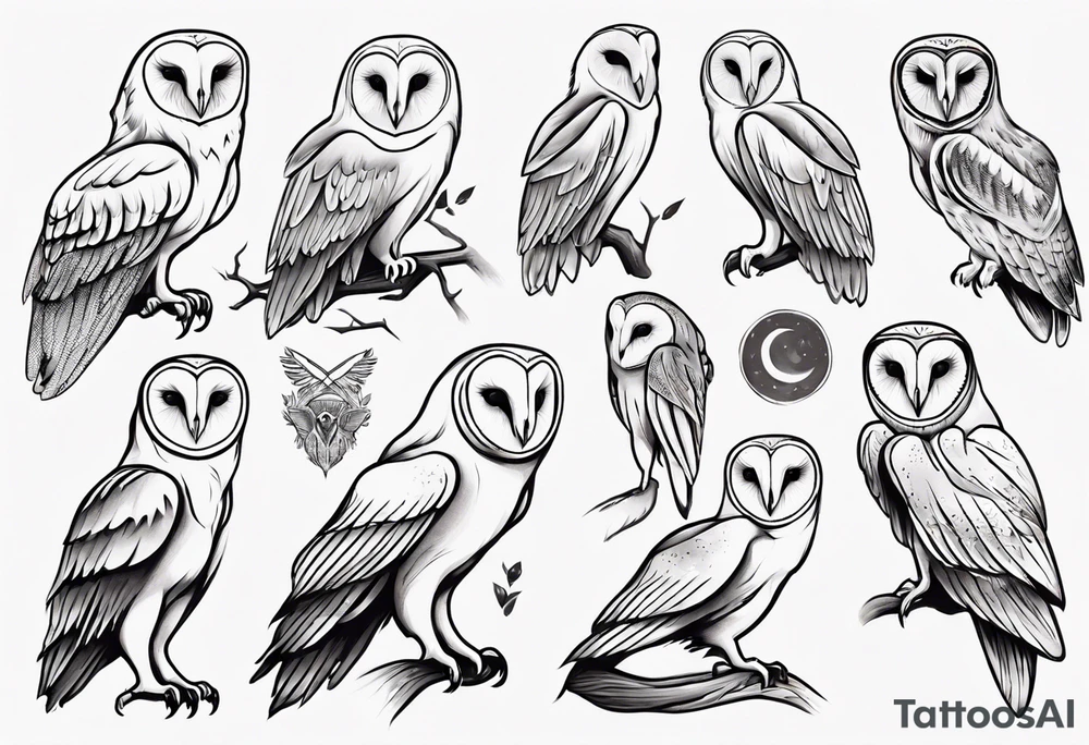 Barn owl tattoo idea