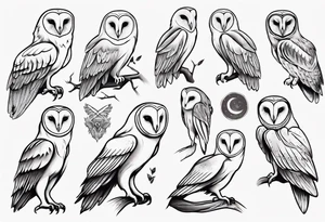 Barn owl tattoo idea