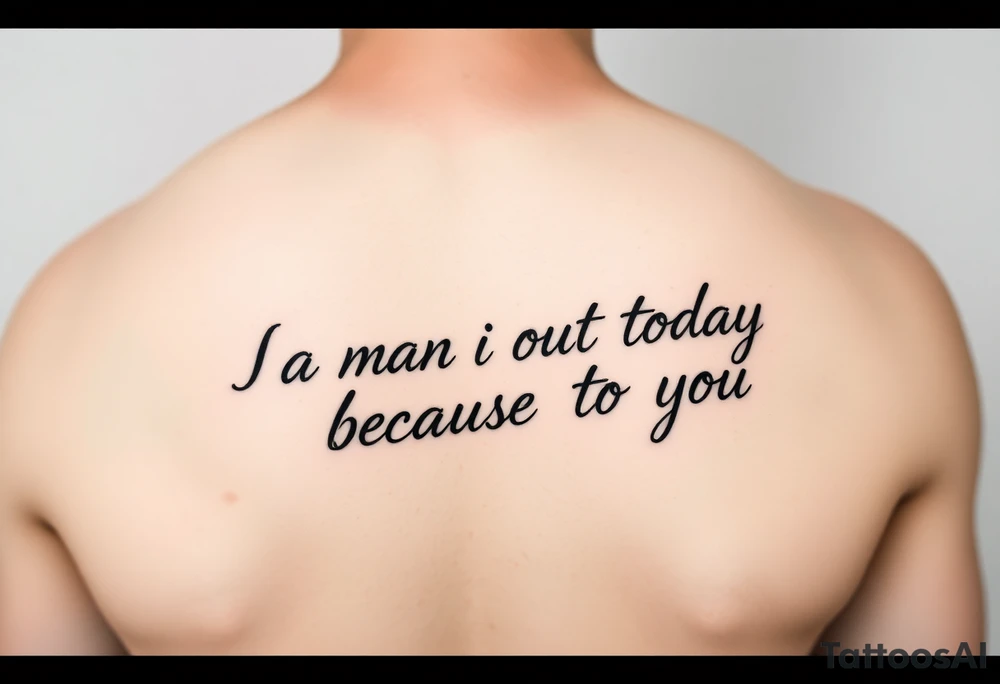 i am the man i am today because of you on the right forearm tattoo idea