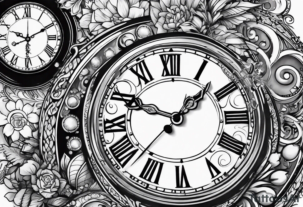 Time, money, clock tattoo idea
