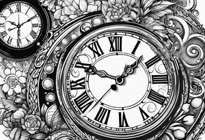 Time, money, clock tattoo idea