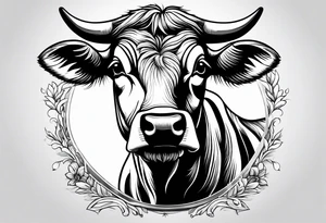 cow on calf tattoo idea