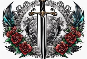 Swords memorial tattoo idea