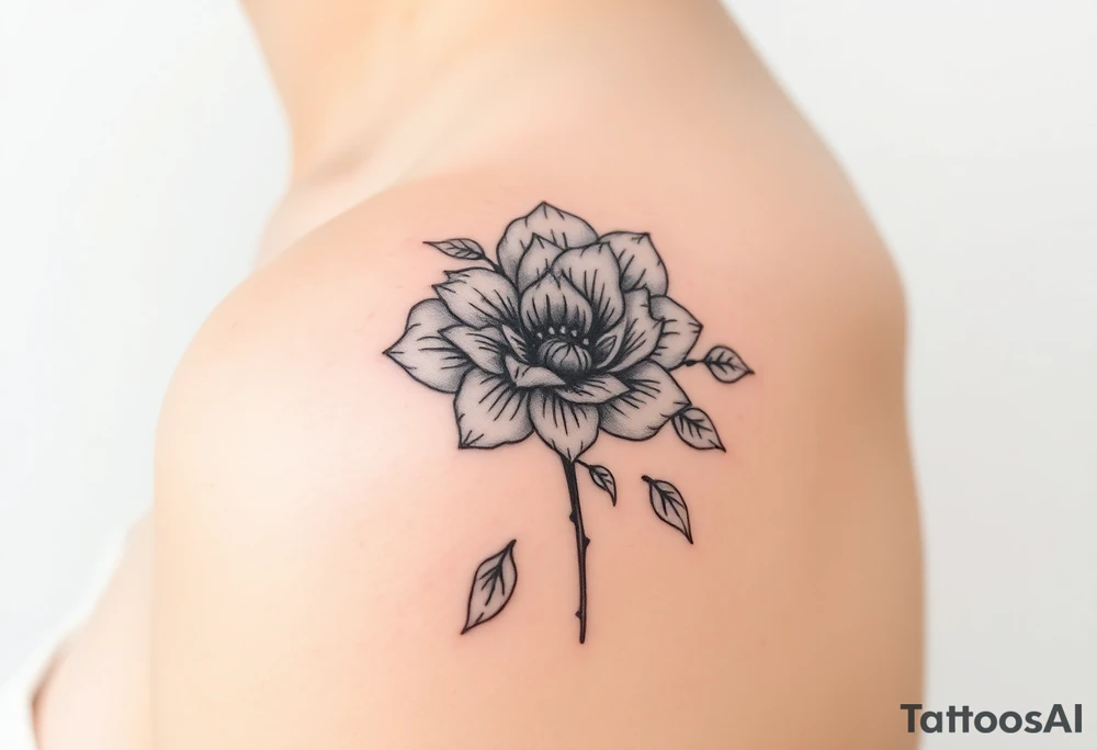 July December January birth flower diamond tattoo idea