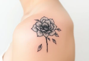 July December January birth flower diamond tattoo idea