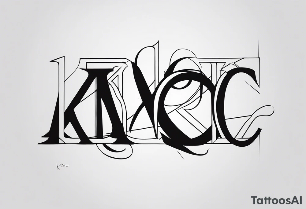 The letters KOTC tattoo idea