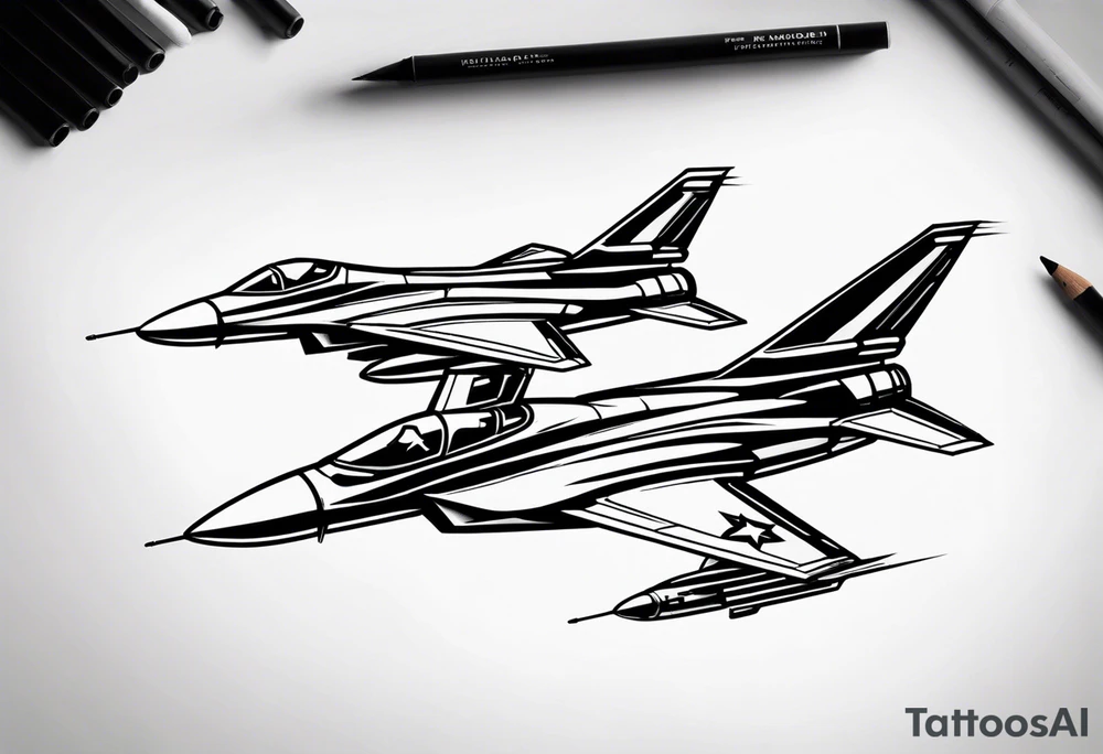 fighter jets tattoo idea