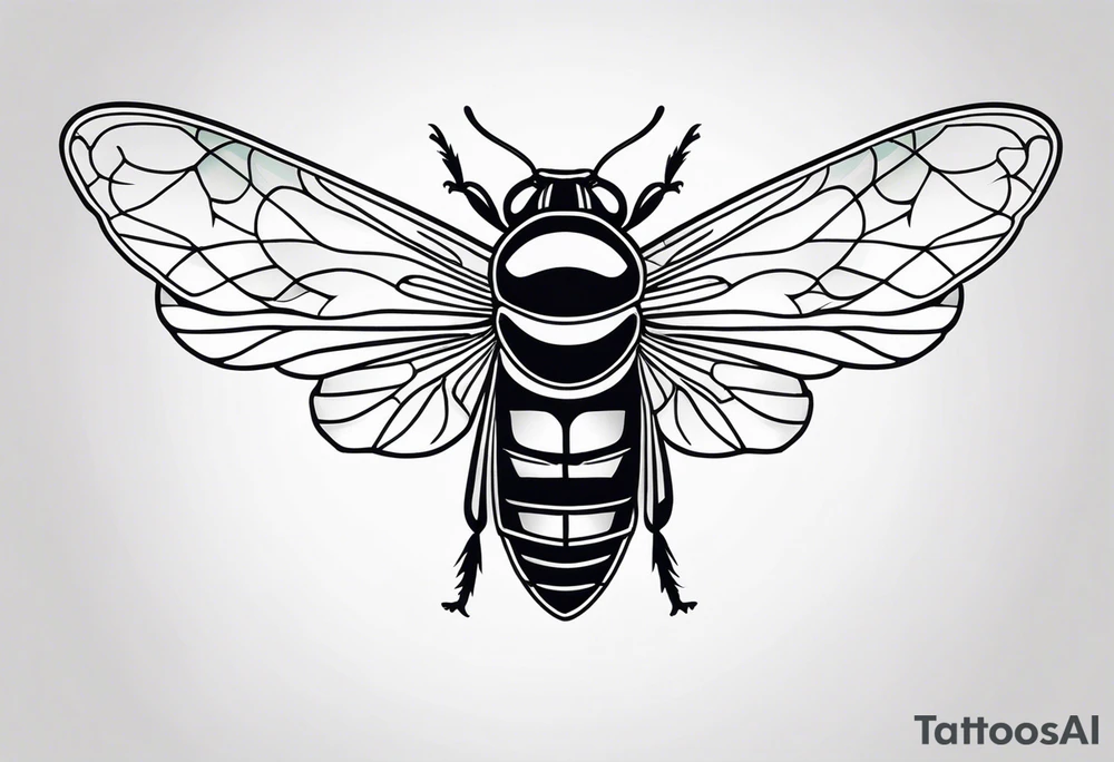 Full arm sleeve cicada tattoo idea