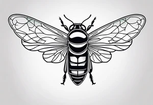 Full arm sleeve cicada tattoo idea