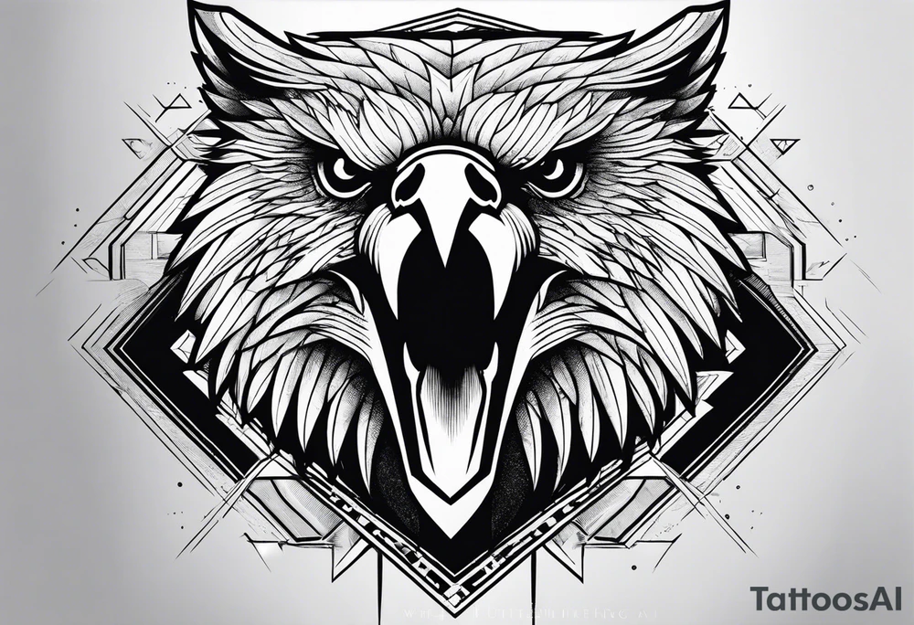 Be an eagle and a direwolf same time tattoo idea