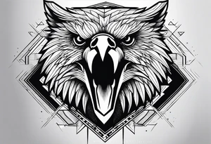 Be an eagle and a direwolf same time tattoo idea