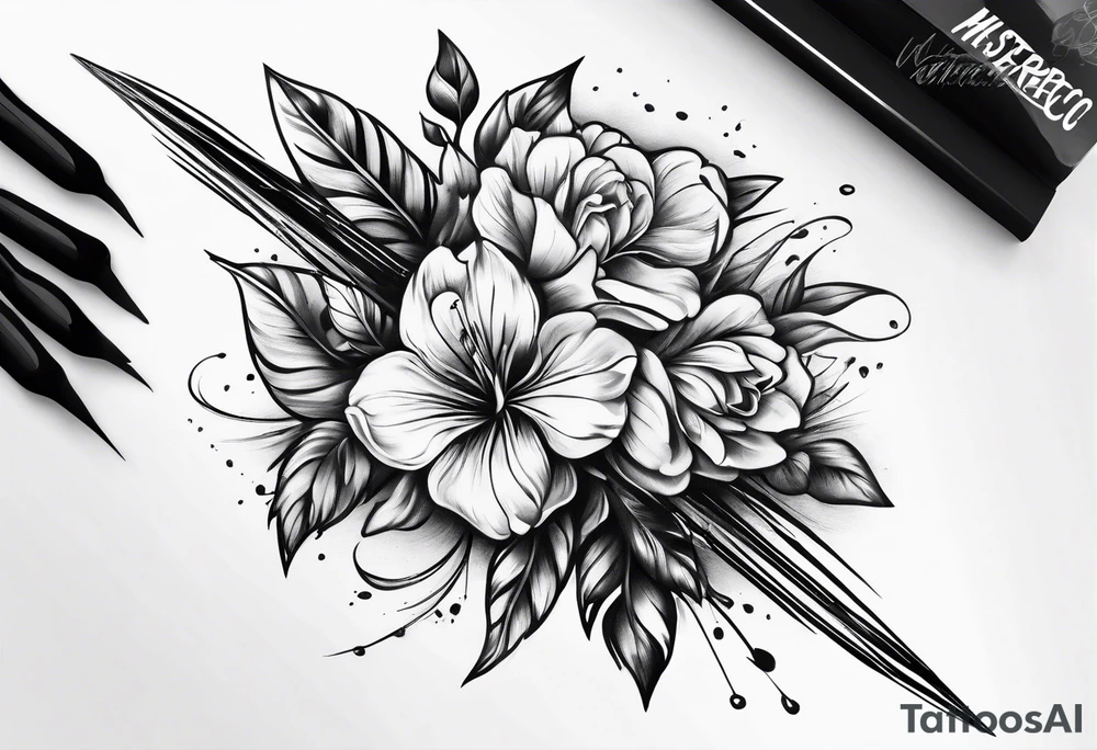 crossed paintbrushes tattoo idea