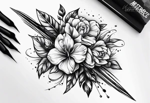 crossed paintbrushes tattoo idea