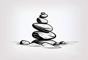 Rocks balancing on top of each other tattoo idea