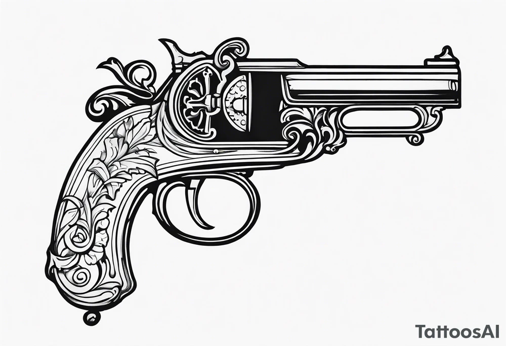 Flintlock pistol tattoo idea