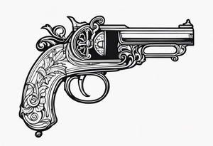 Flintlock pistol tattoo idea