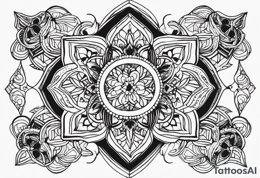 jewelry pattern with less details tattoo idea