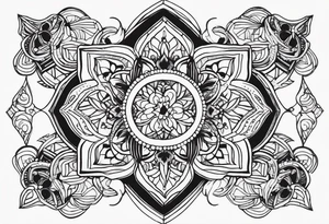 jewelry pattern with less details tattoo idea