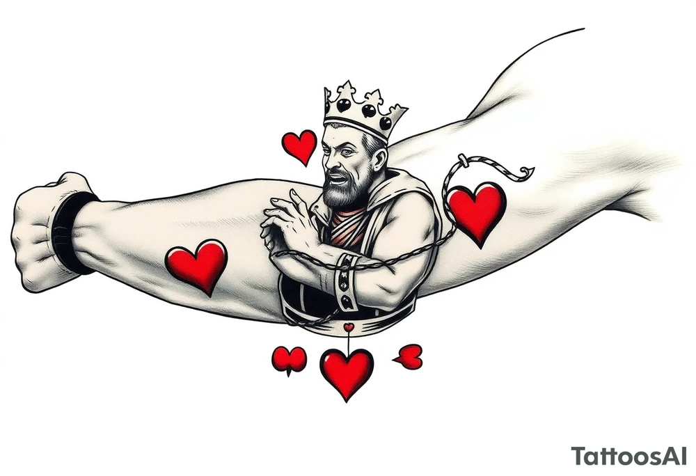 king of hearts tattoo idea