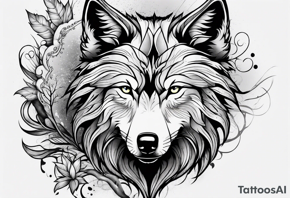 Wolf tattoo idea