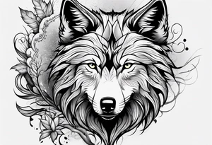 Wolf tattoo idea