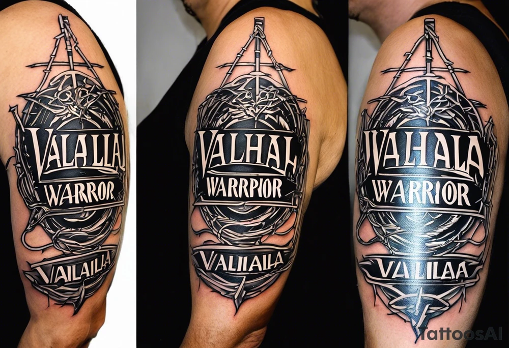 Wounded warrior valhalla barb wire tattoo idea