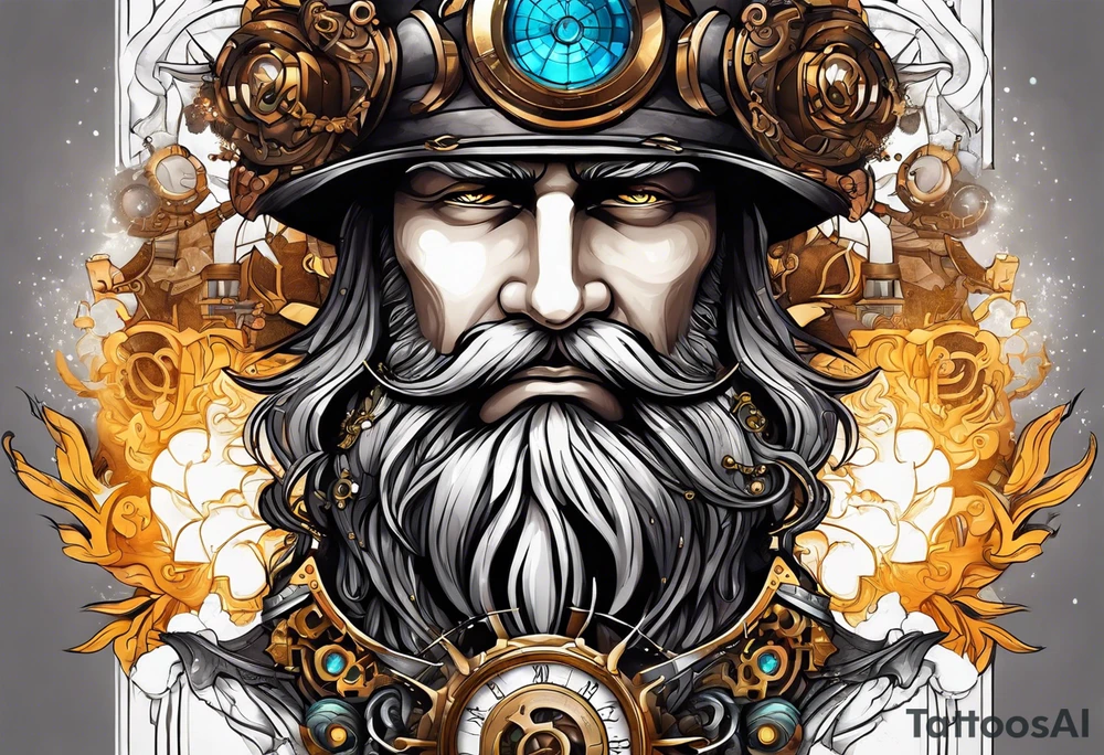 Steampunk zeus tattoo idea