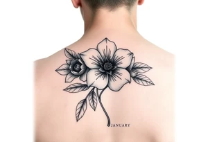 January December july birth Flower tattoo idea