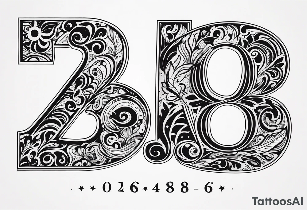 816 numbers tattoo idea