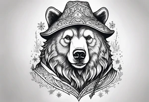 Snow Bear Wizard tattoo idea