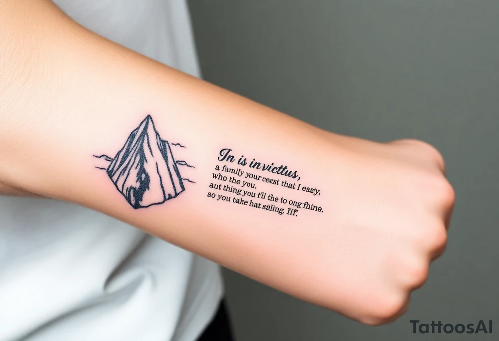 Iceberg, invictus poem, family tattoo idea