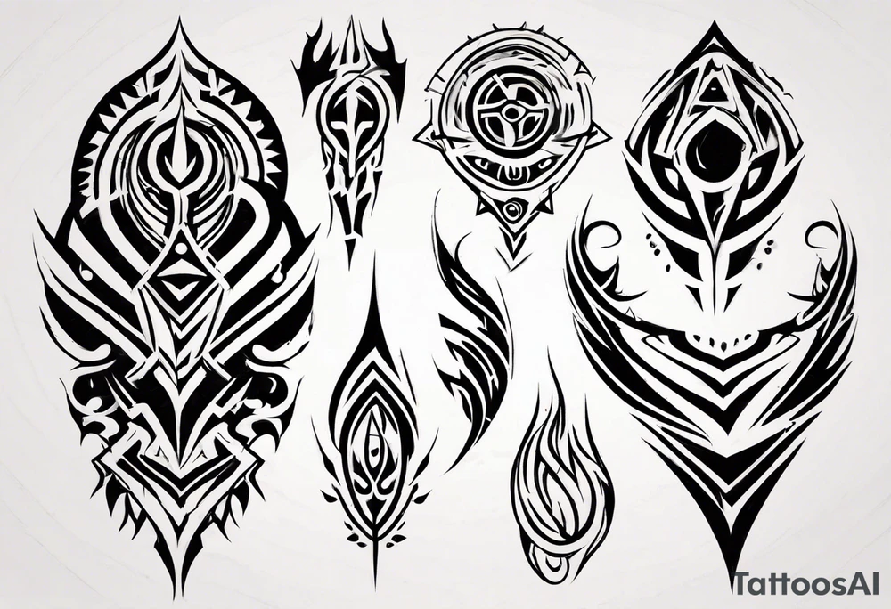 tribal lines tattoo idea