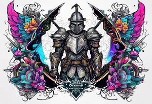Cyberpunk mediavel Knight orders symbology tattoo idea