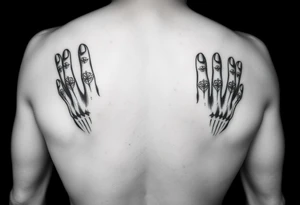 Hoodlum Hooligan across all my fingers on both hands tattoo idea