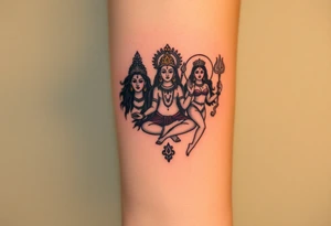 Lord Shiva, Godess Kali, Godess Lilith Together tattoo idea