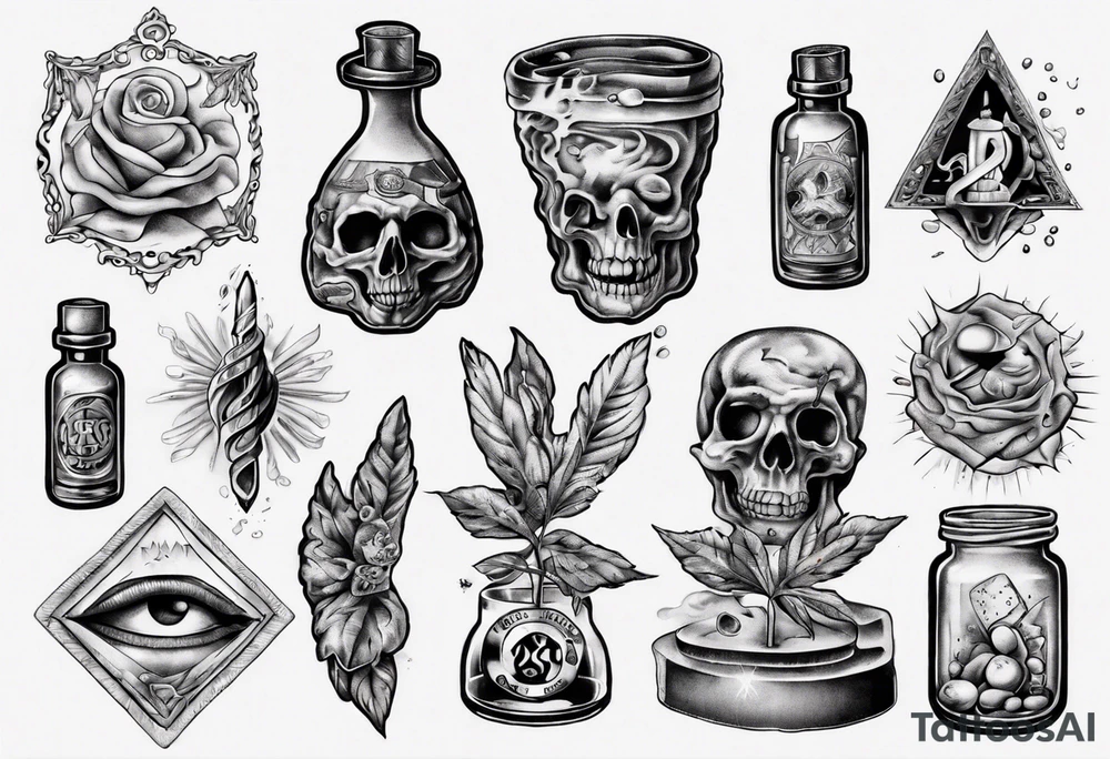 drugs and money tattoo idea