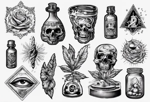 drugs and money tattoo idea