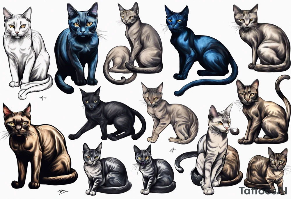 abyssian cat tattoo idea