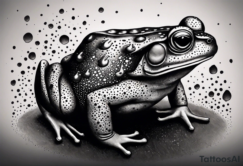 A toad in a thunderstorm tattoo idea