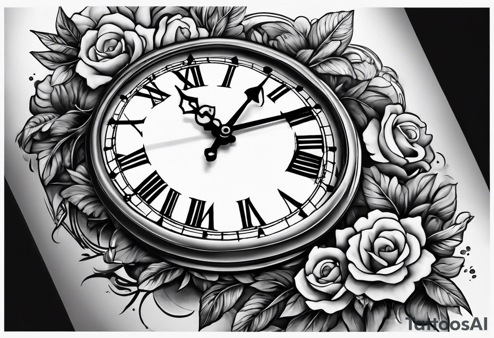 Creation of Adam with a clock tattoo idea