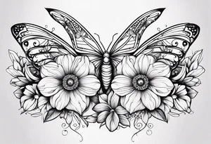 gemini flowers animals tattoo idea