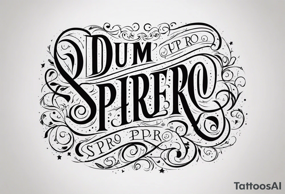 Dum spiro spero tattoo idea