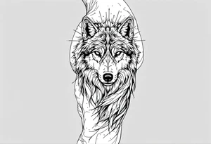 mongolian grey wolf tattoo idea