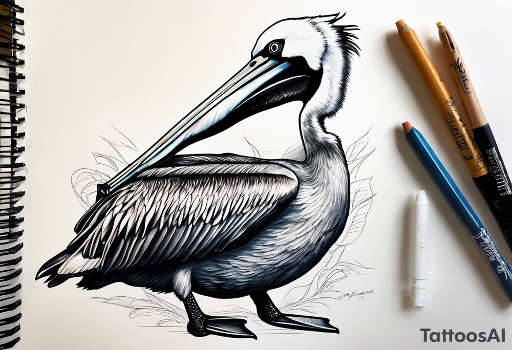 100mph pelican tattoo idea