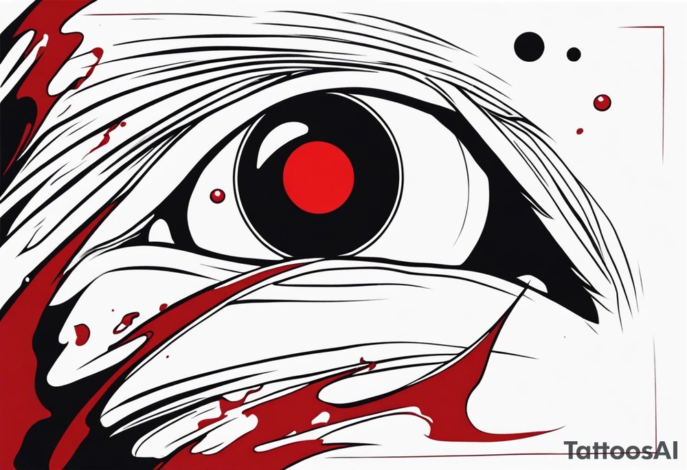 Bloody tears flow from Alucard's eye in Hellsing tattoo idea