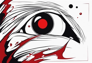 Bloody tears flow from Alucard's eye in Hellsing tattoo idea