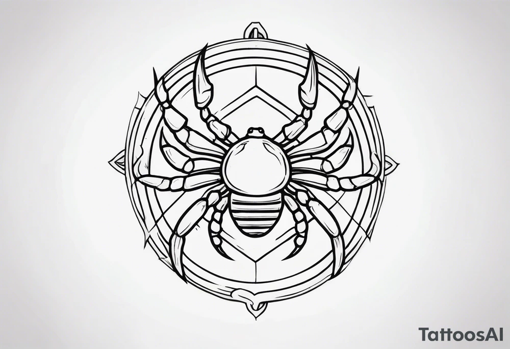 Traditional cancer sign tattoo idea