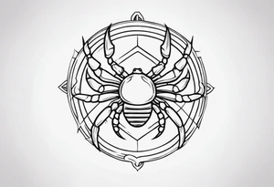 Traditional cancer sign tattoo idea